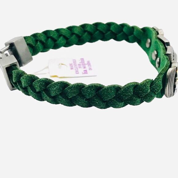 Lia Sophia Confidant Ivy Leather Braided Bracelet - Picture 7 of 10